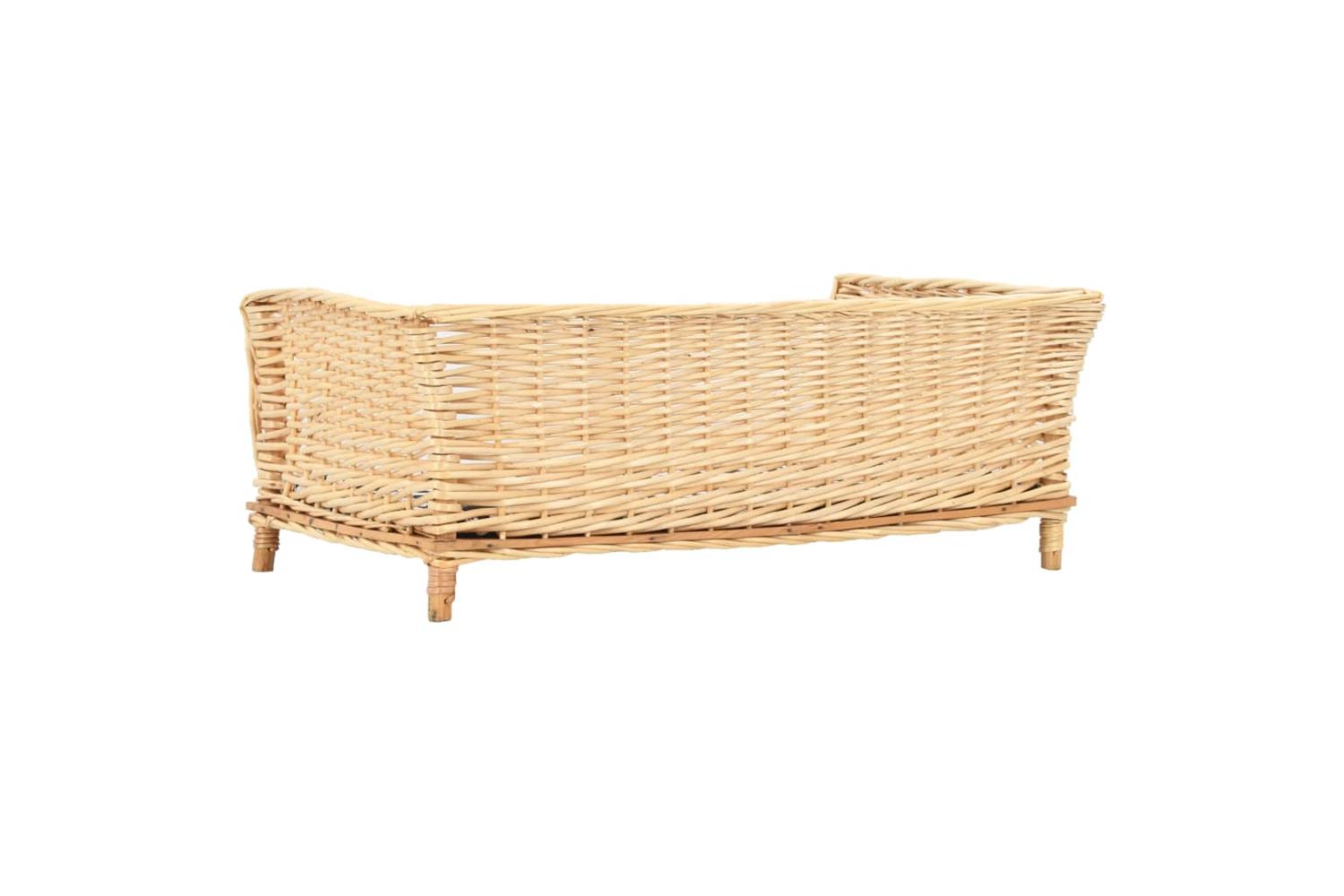 Dog Basket With Cushion 90x54x35 Cm Natural Willow-3
