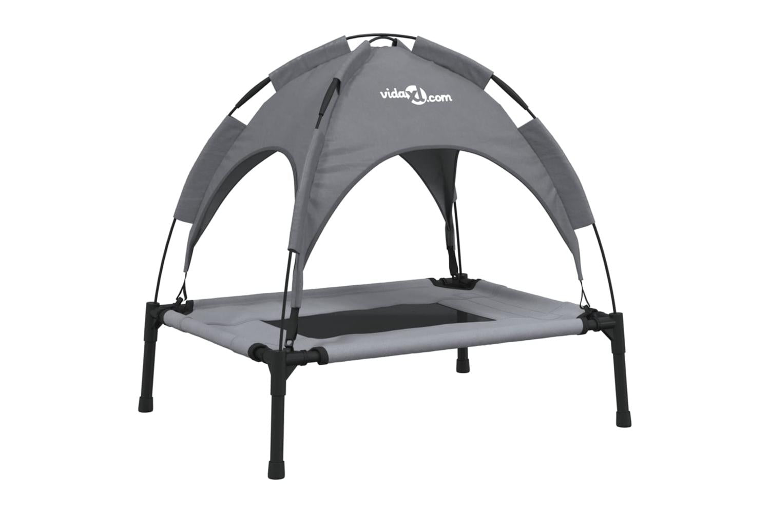Dog Bed With Canopy Anthracite Oxford Fabric And Steel-2