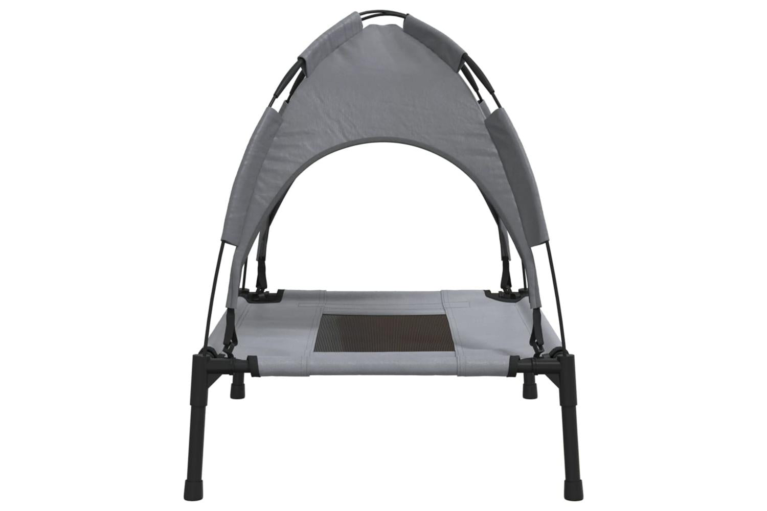Dog Bed With Canopy Anthracite Oxford Fabric And Steel-5