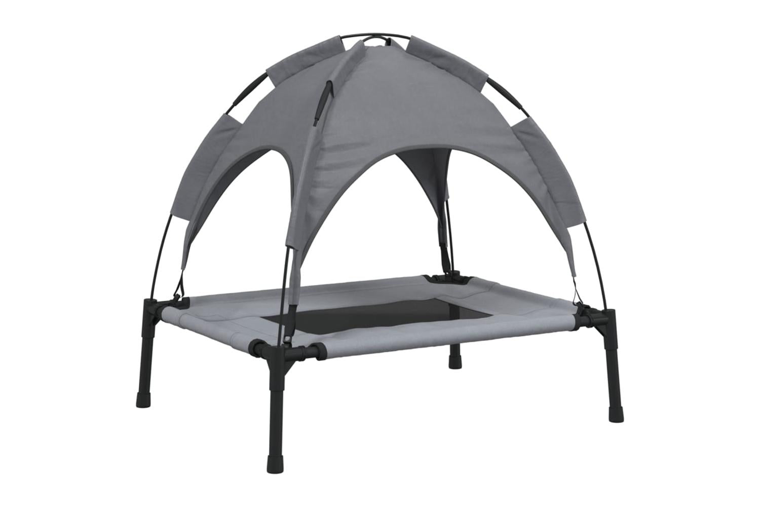 Dog Bed With Canopy Anthracite Oxford Fabric And Steel-6