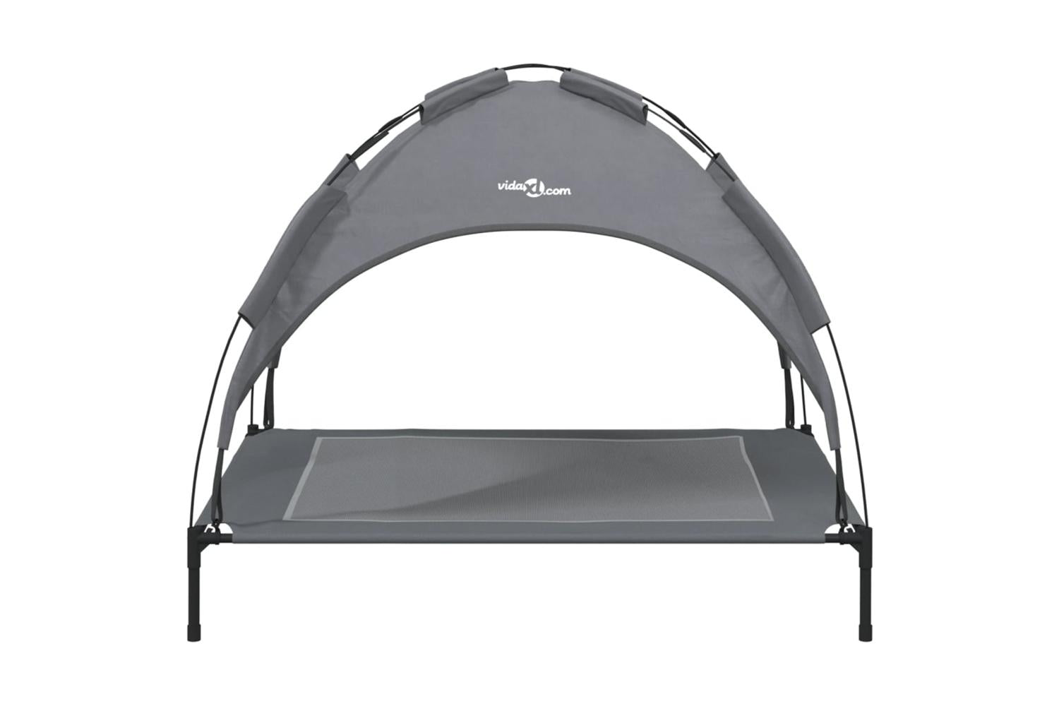 Dog Bed With Canopy Anthracite Oxford Fabric And Steel-4