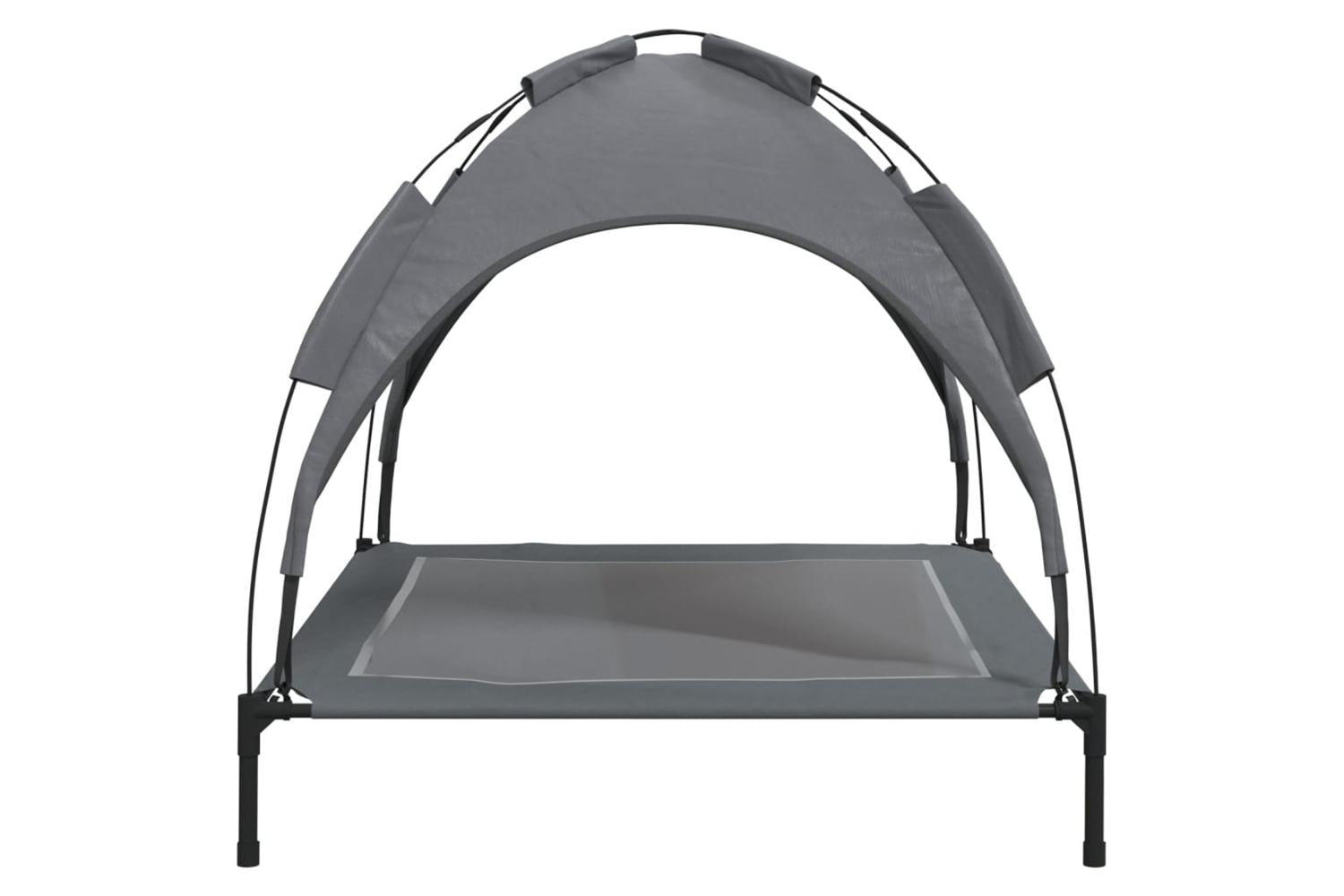 Dog Bed With Canopy Anthracite Oxford Fabric And Steel-5