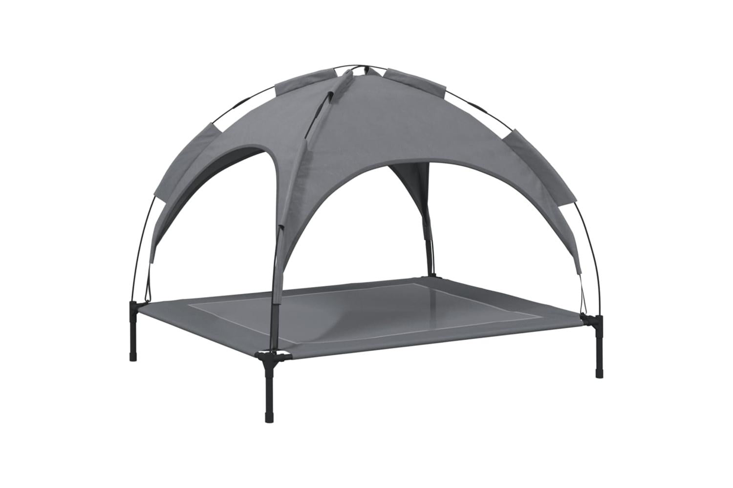 Dog Bed With Canopy Anthracite Oxford Fabric And Steel-6