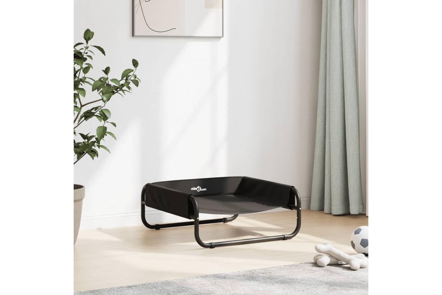Elevated Dog Bed Anthracite Oxford Fabric And Steel-3