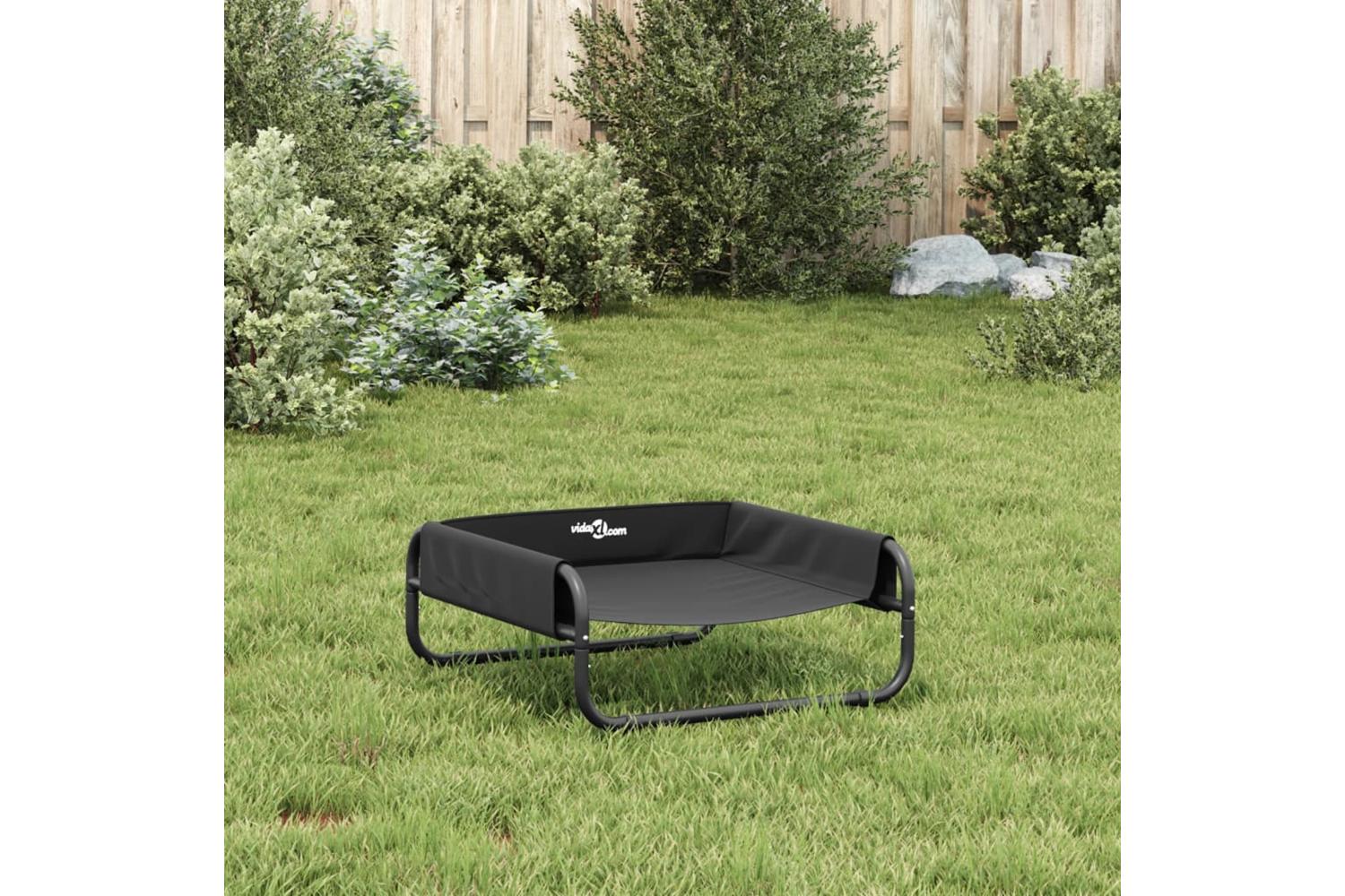 Elevated Dog Bed Anthracite Oxford Fabric And Steel-4