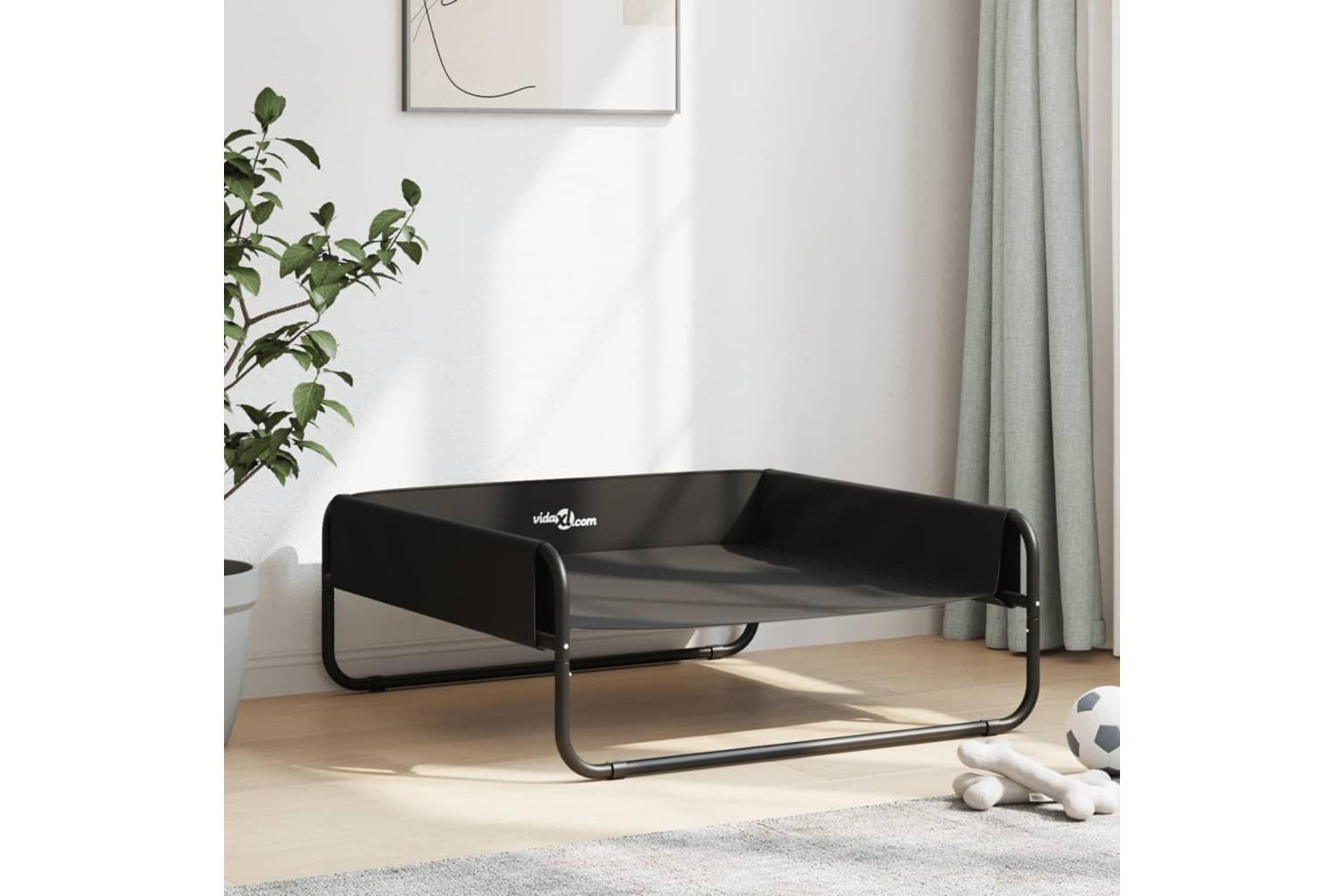 Elevated Dog Bed Anthracite Oxford Fabric And Steel-3