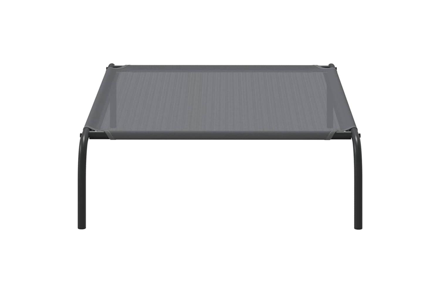 Elevated Dog Bed Grey 110x65x20 Cm Textilene And Steel-5