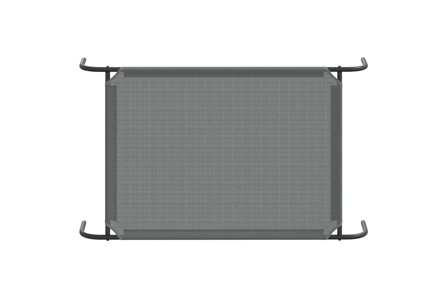 Elevated Dog Bed Grey 110x65x20 Cm Textilene And Steel-6