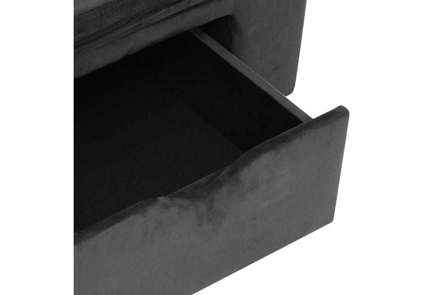 Dog Sofa With Drawer Dark Grey 75x50x38 Cm Plush-7