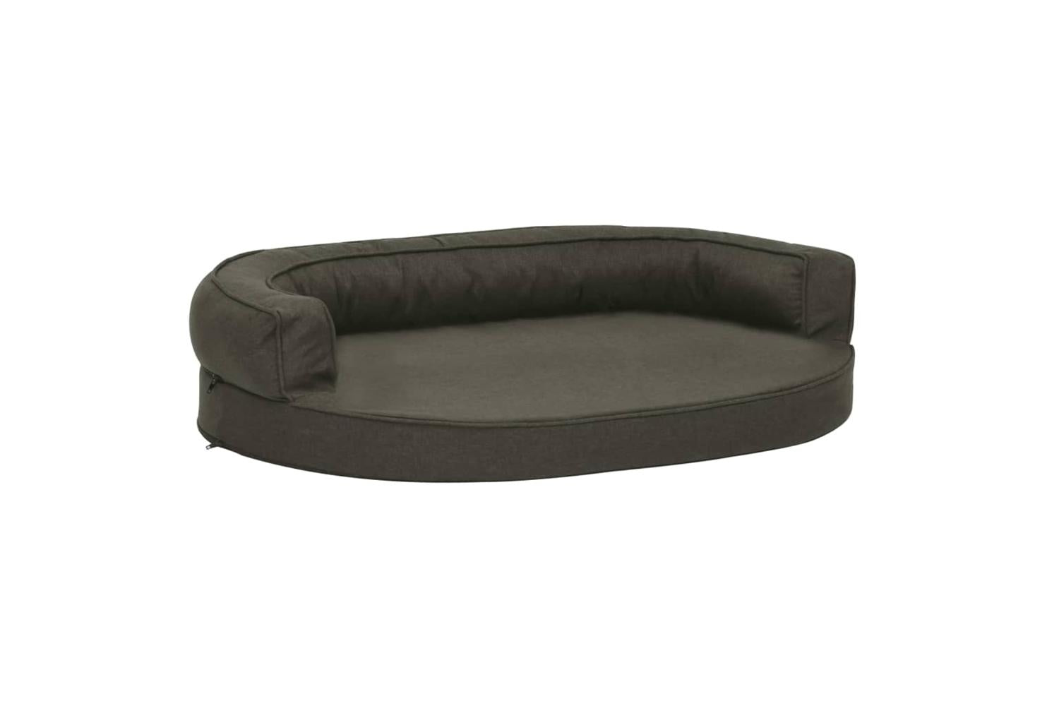 Ergonomic Dog Bed Mattress 75x53 Cm Linen Look Dark Grey-2