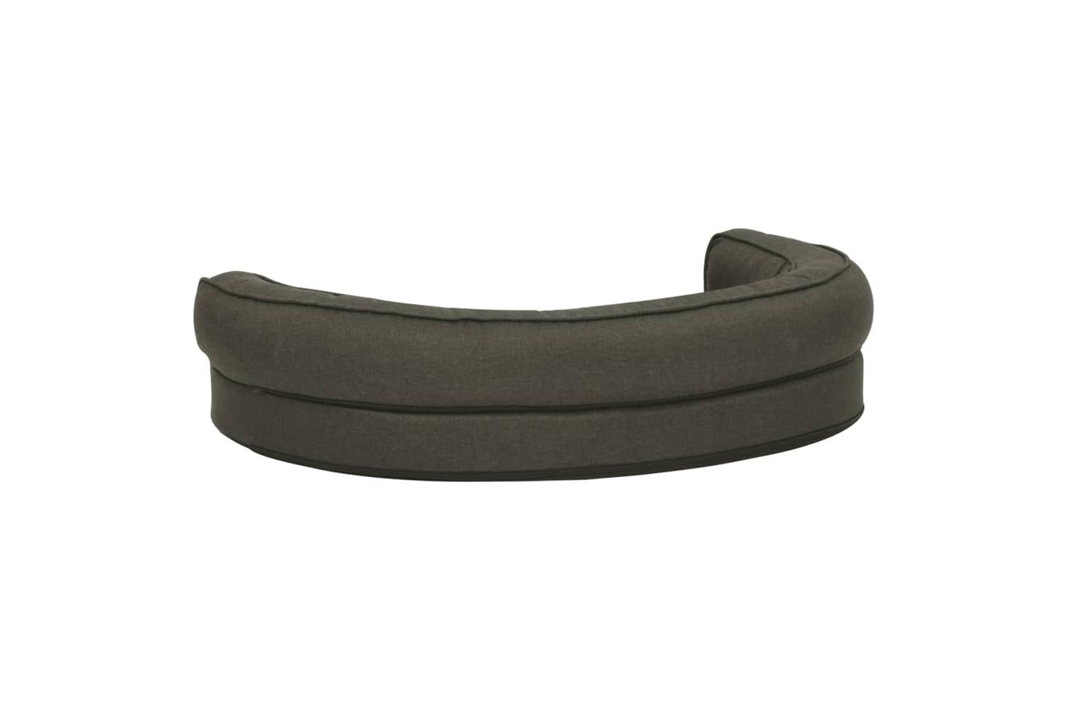 Ergonomic Dog Bed Mattress 75x53 Cm Linen Look Dark Grey-5