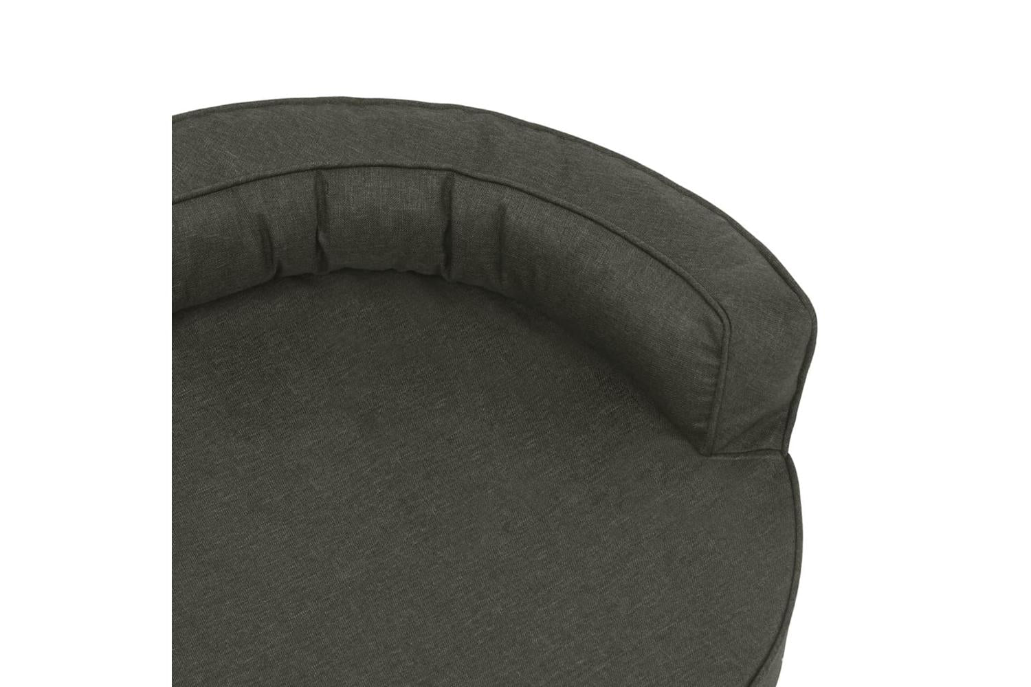 Ergonomic Dog Bed Mattress 75x53 Cm Linen Look Dark Grey-6