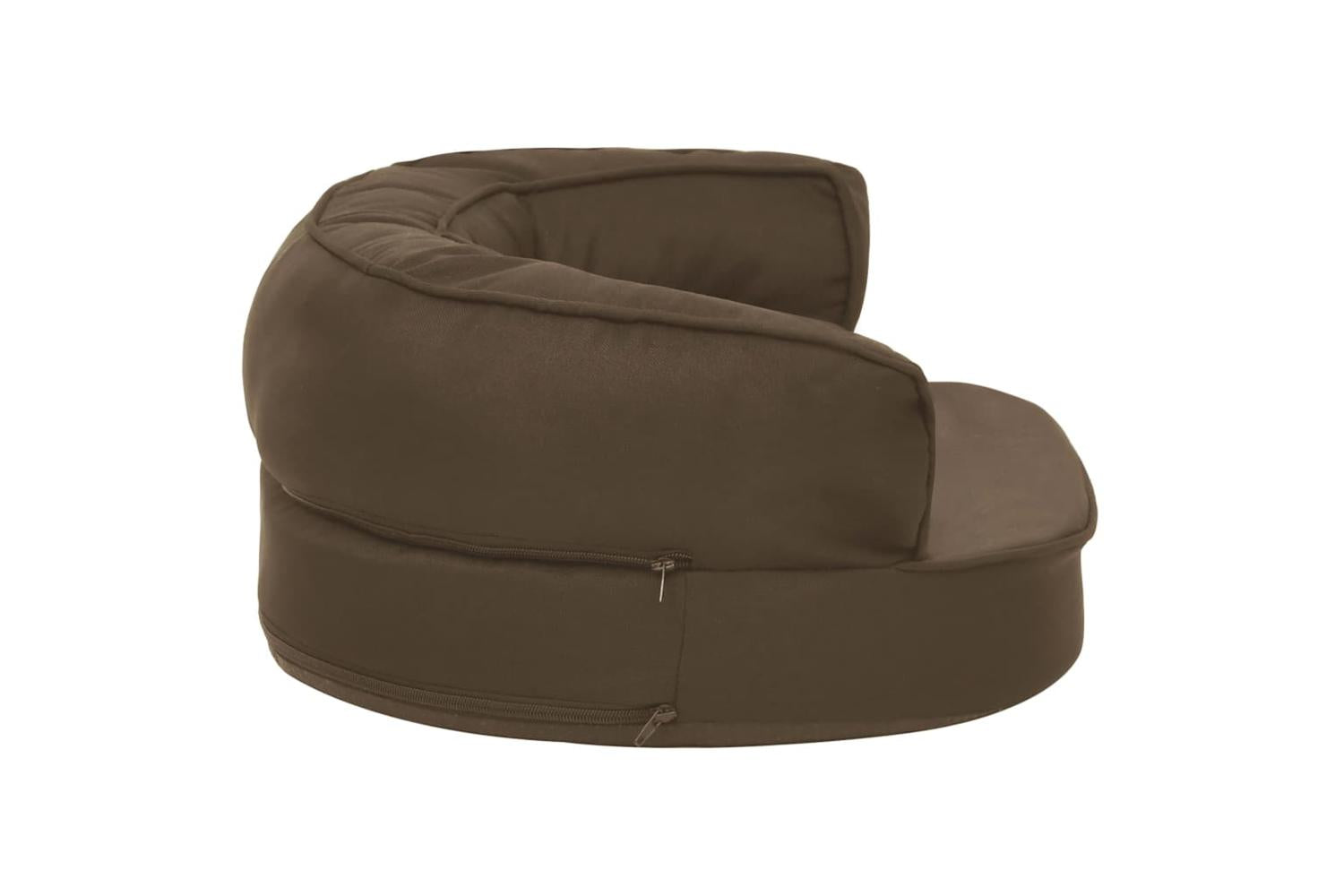 Ergonomic Dog Bed Mattress 60x42 Cm Linen Look Brown-4