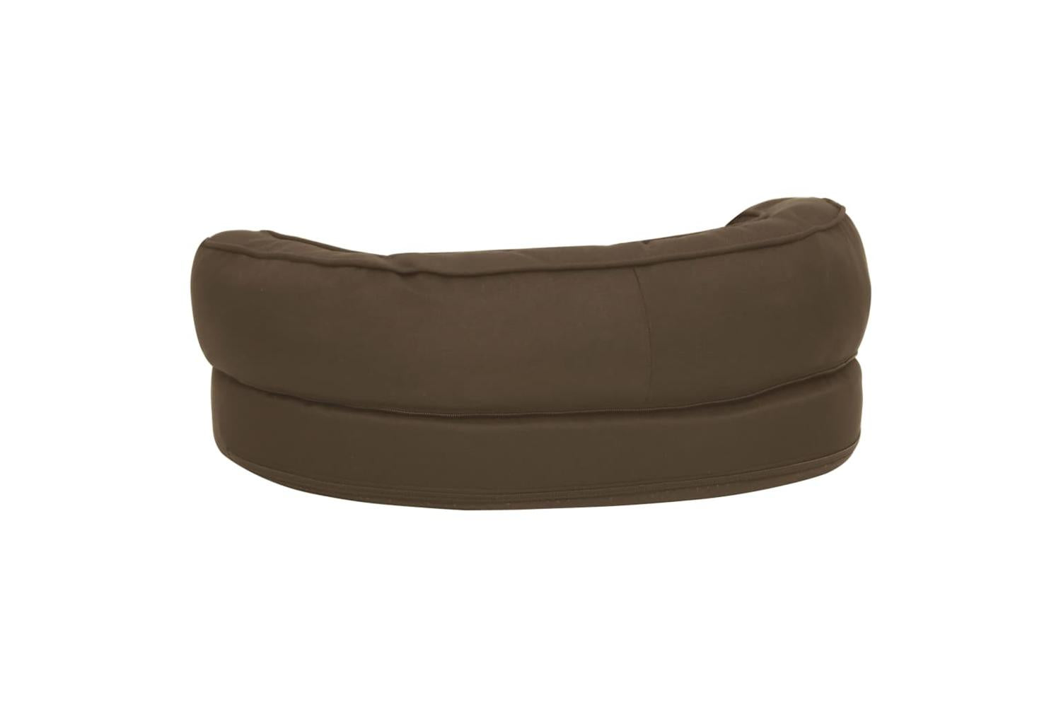 Ergonomic Dog Bed Mattress 60x42 Cm Linen Look Brown-5