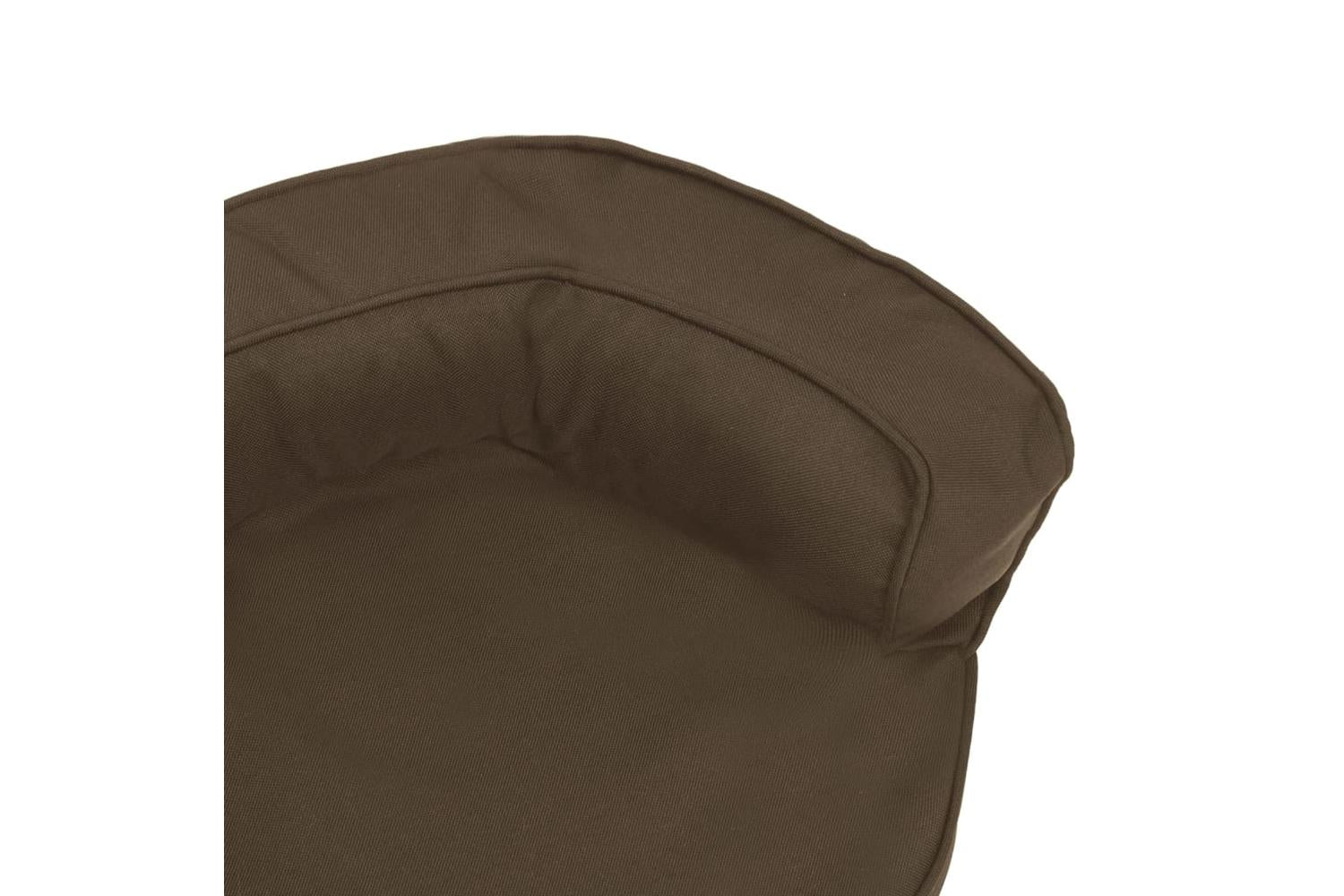 Ergonomic Dog Bed Mattress 60x42 Cm Linen Look Brown-6