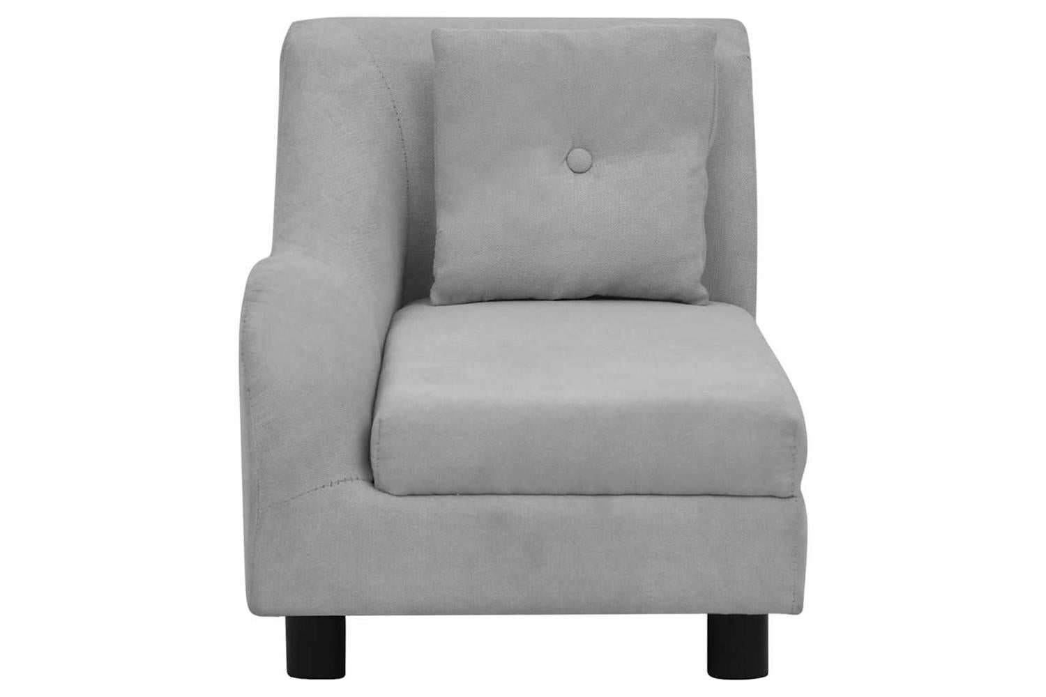 Dog Sofa With Pillow Grey 83x44x44 Cm Plush-5