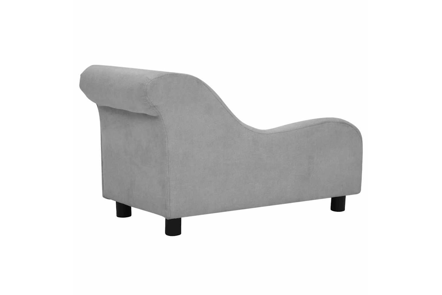 Dog Sofa With Pillow Grey 83x44x44 Cm Plush-6