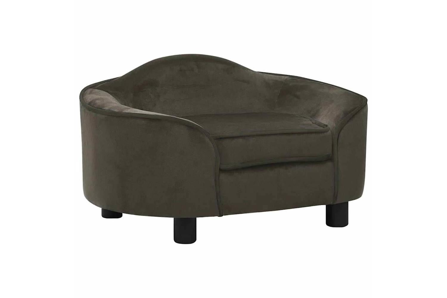 Dog Sofa Dark Grey 67x47x36 Cm Plush