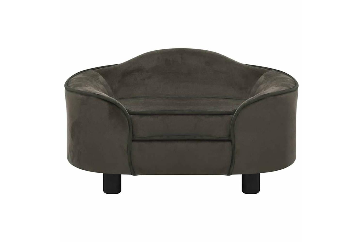 Dog Sofa Dark Grey 67x47x36 Cm Plush-2