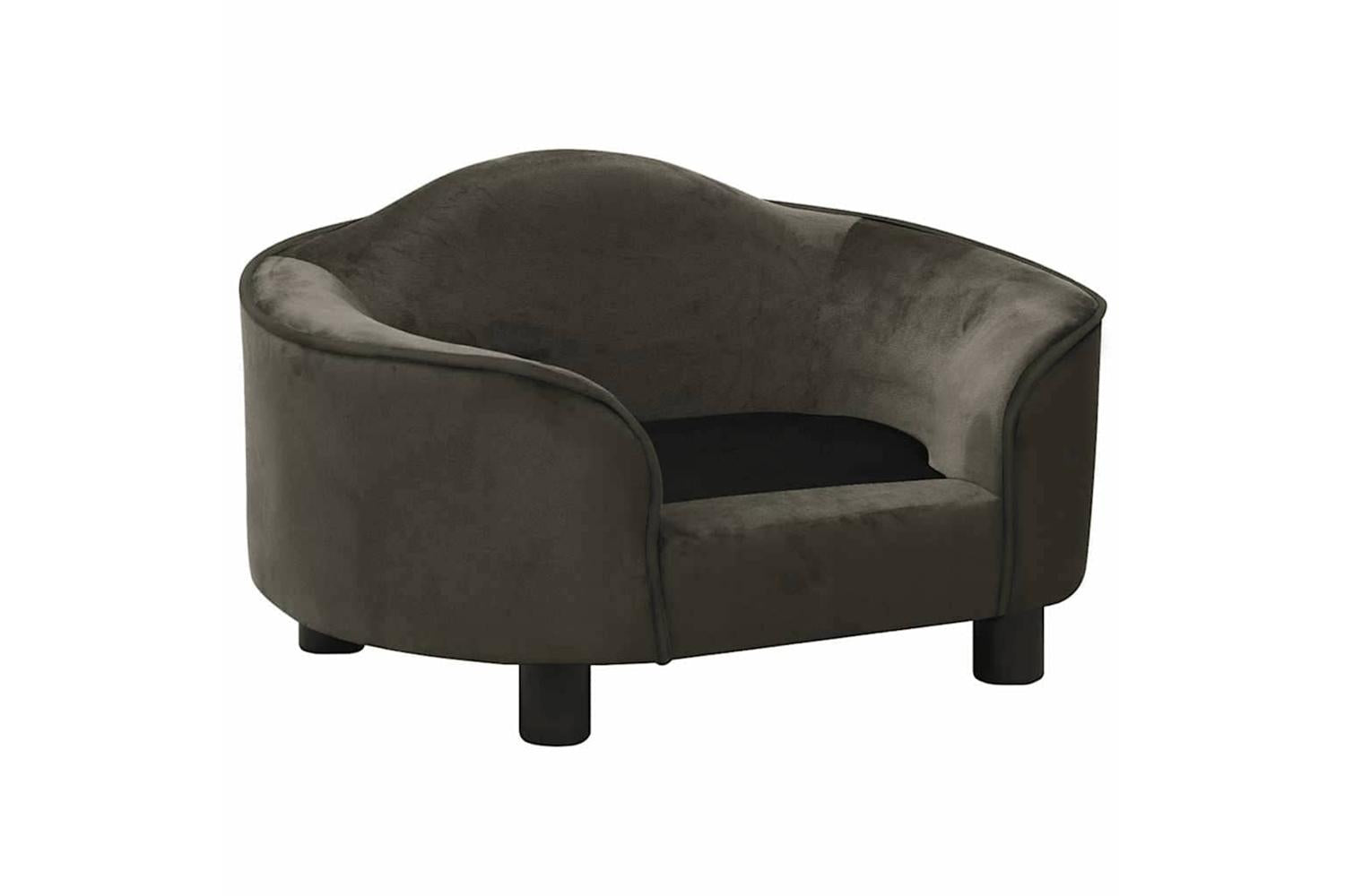 Dog Sofa Dark Grey 67x47x36 Cm Plush-3