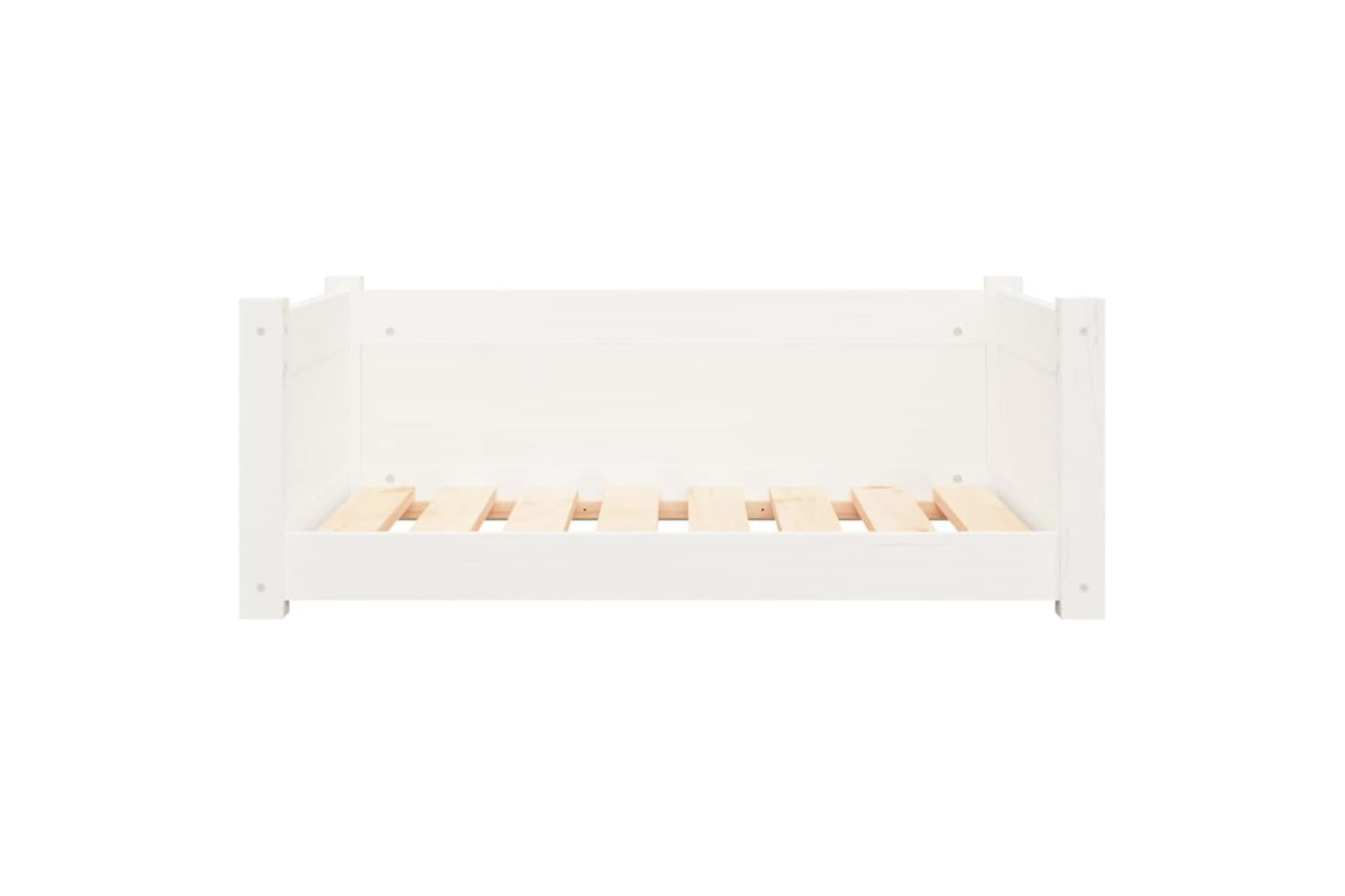 Dog Bed White 755x555x28 Cm Solid Pine Wood-5