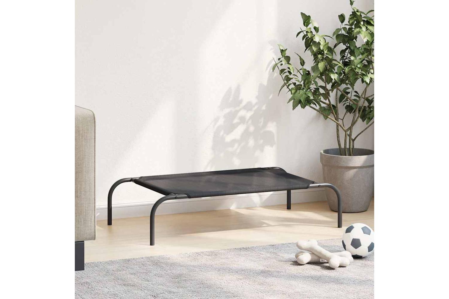 Elevated Dog Bed Black S Textilene-3
