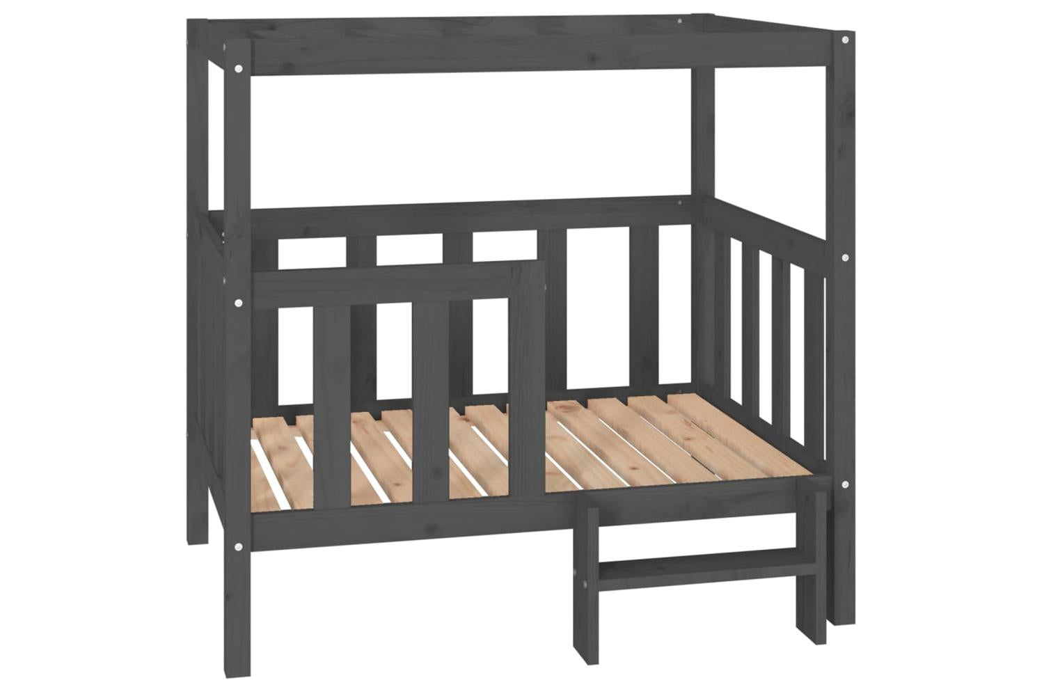 Dog Bed Grey 1055 X 835 X 100 Cm Solid Wood Pine