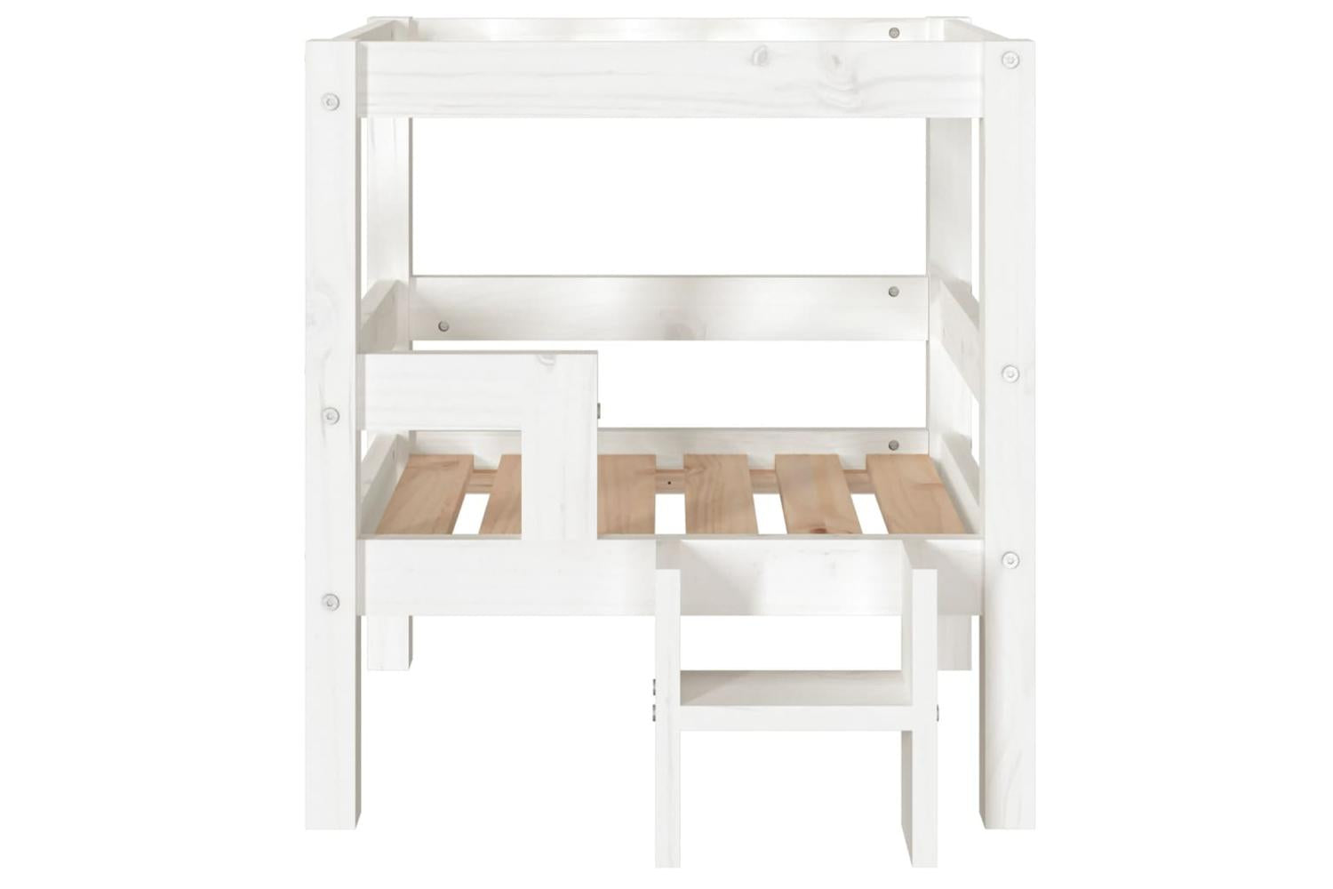 Dog Bed White 555x535x60 Cm Solid Wood Pine-5