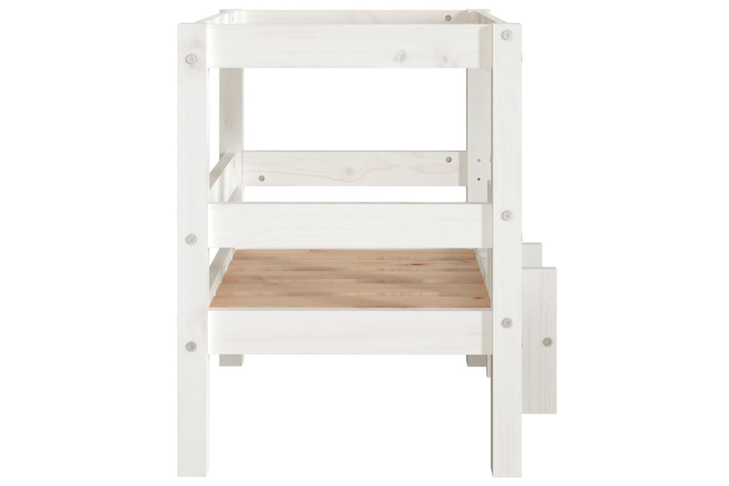 Dog Bed White 555x535x60 Cm Solid Wood Pine-6
