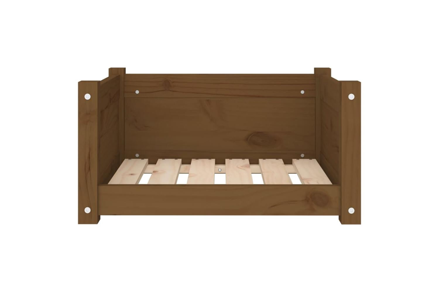 Dog Bed Honey Brown 555x455x28 Cm Solid Pine Wood-5