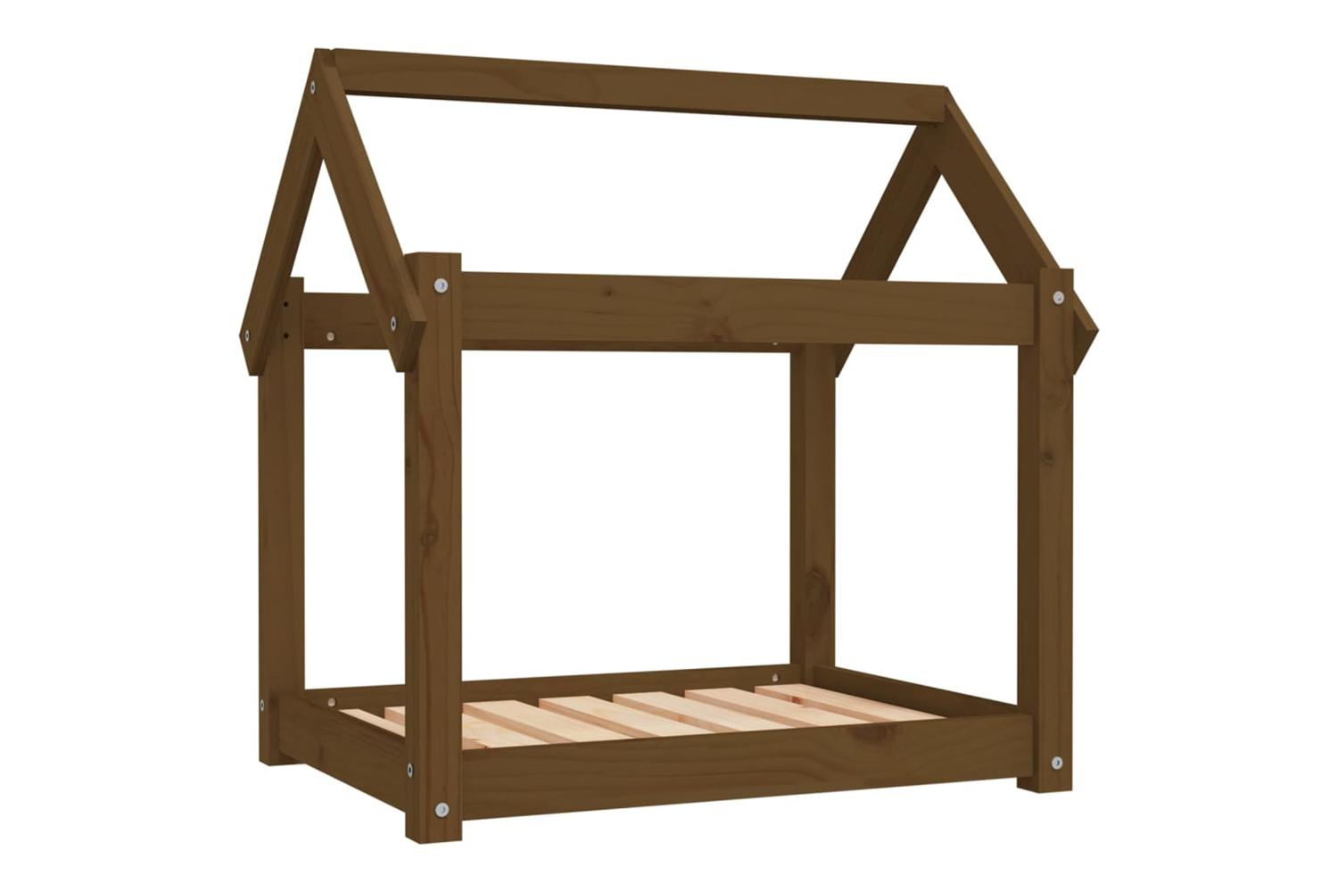 Dog Bed Honey Brown 71x55x70 Cm Solid Wood Pine-2