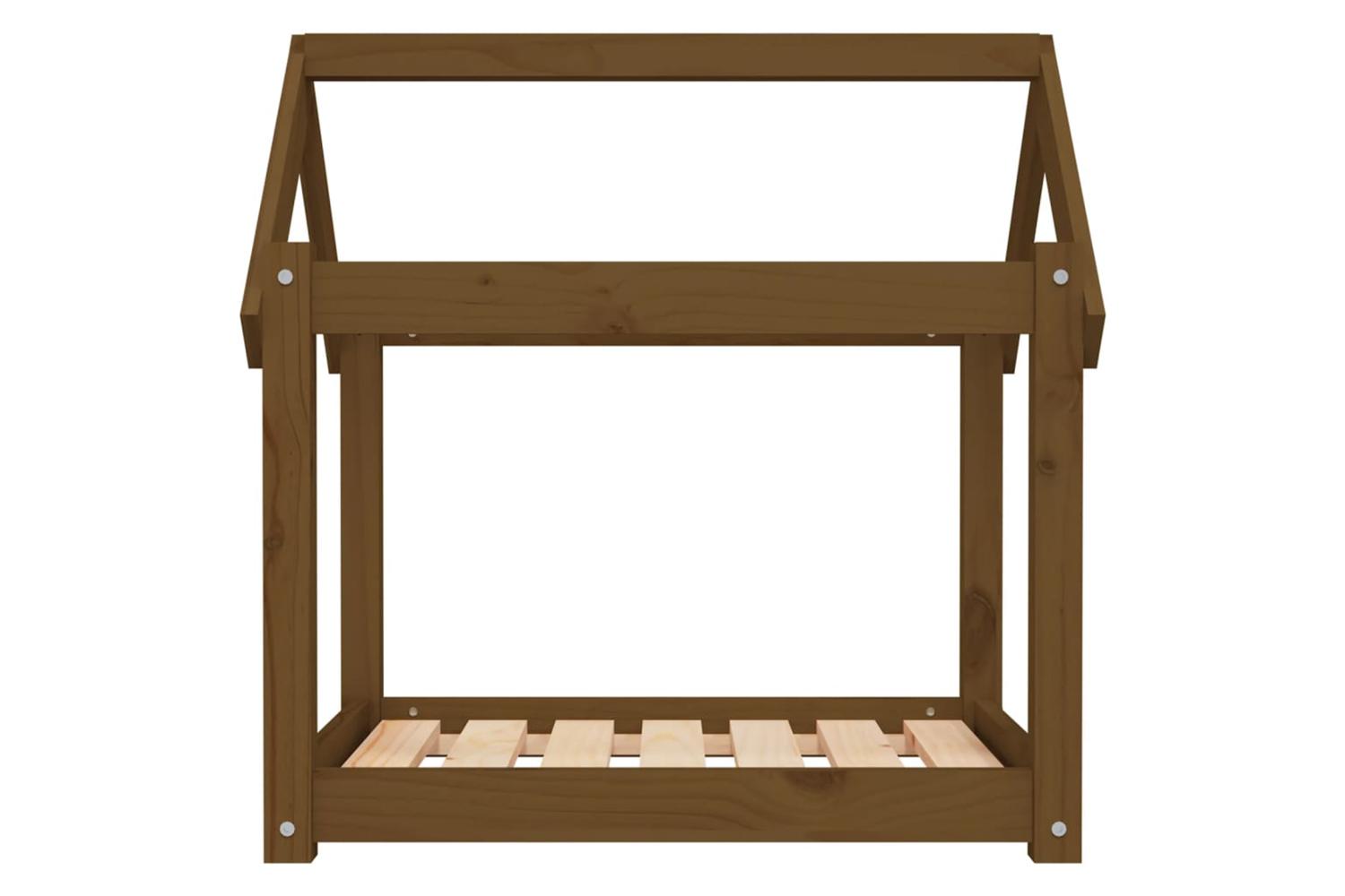 Dog Bed Honey Brown 71x55x70 Cm Solid Wood Pine-5