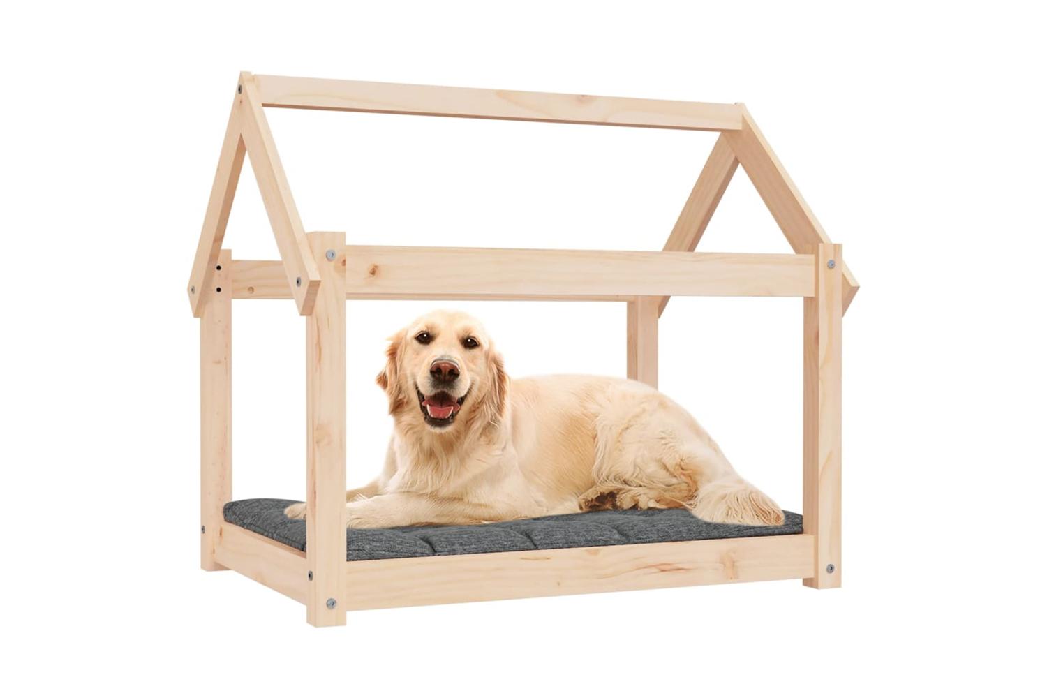 Dog Bed 81x60x70 Cm Solid Wood Pine-4