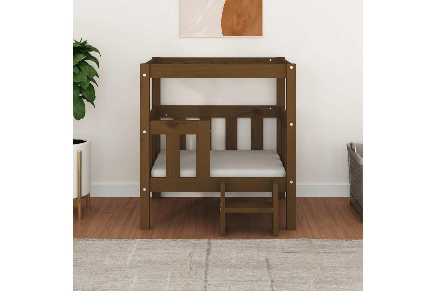 Dog Bed Honey Brown 655x505x70 Cm Solid Wood Pine-3