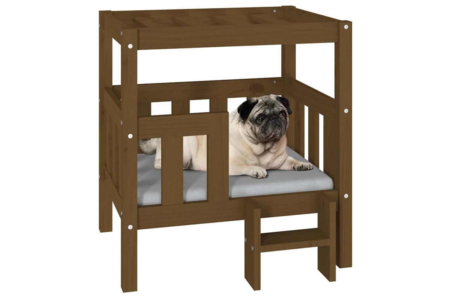 Dog Bed Honey Brown 655x505x70 Cm Solid Wood Pine-4