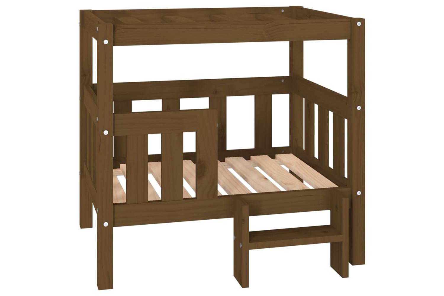 Dog Bed Honey Brown 755x635x70 Cm Solid Wood Pine-2