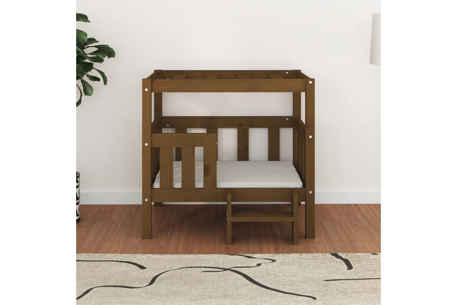 Dog Bed Honey Brown 755x635x70 Cm Solid Wood Pine-3