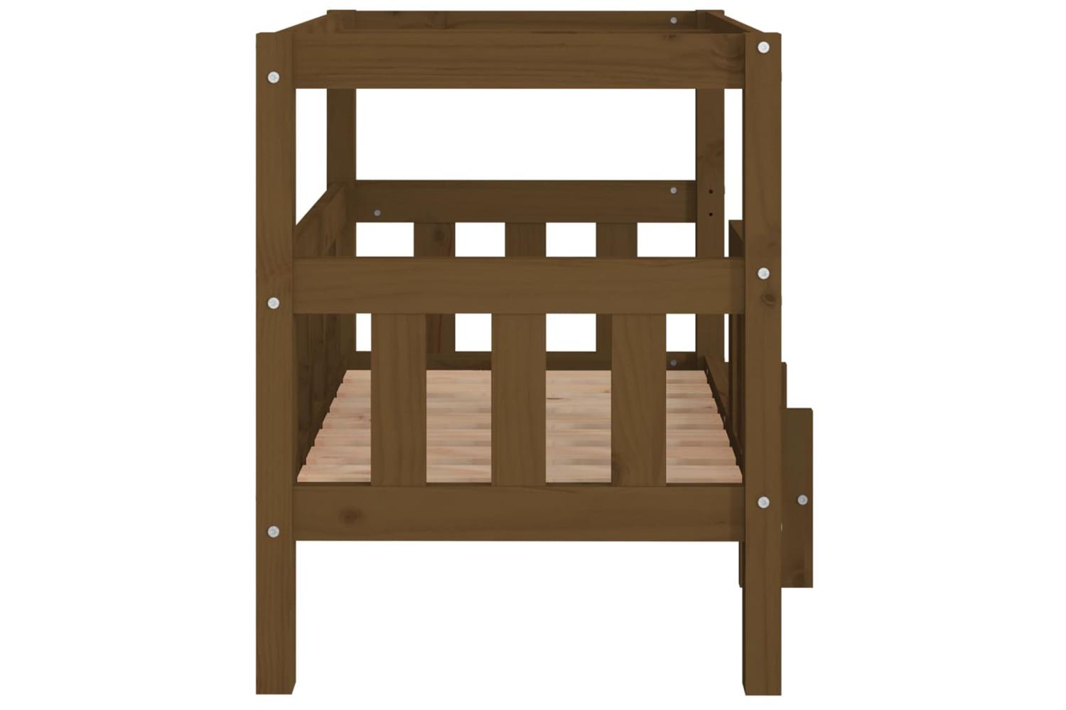 Dog Bed Honey Brown 755x635x70 Cm Solid Wood Pine-6