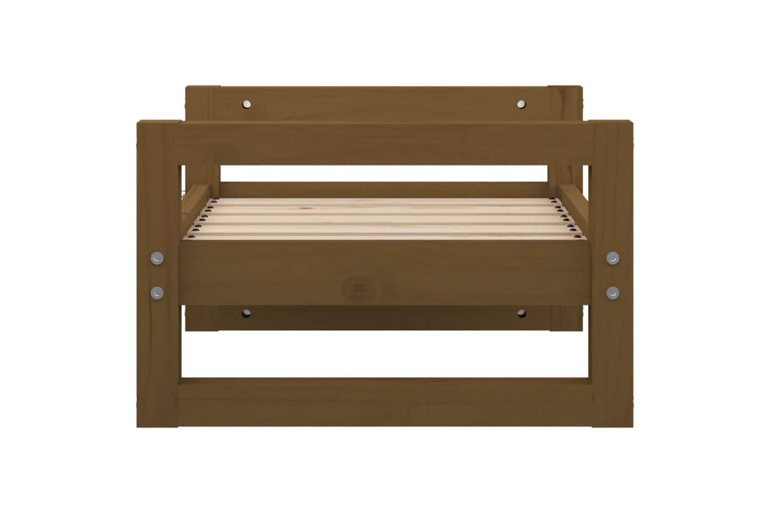 Dog Bed Honey Brown 555x455x28 Cm Solid Pine Wood-6
