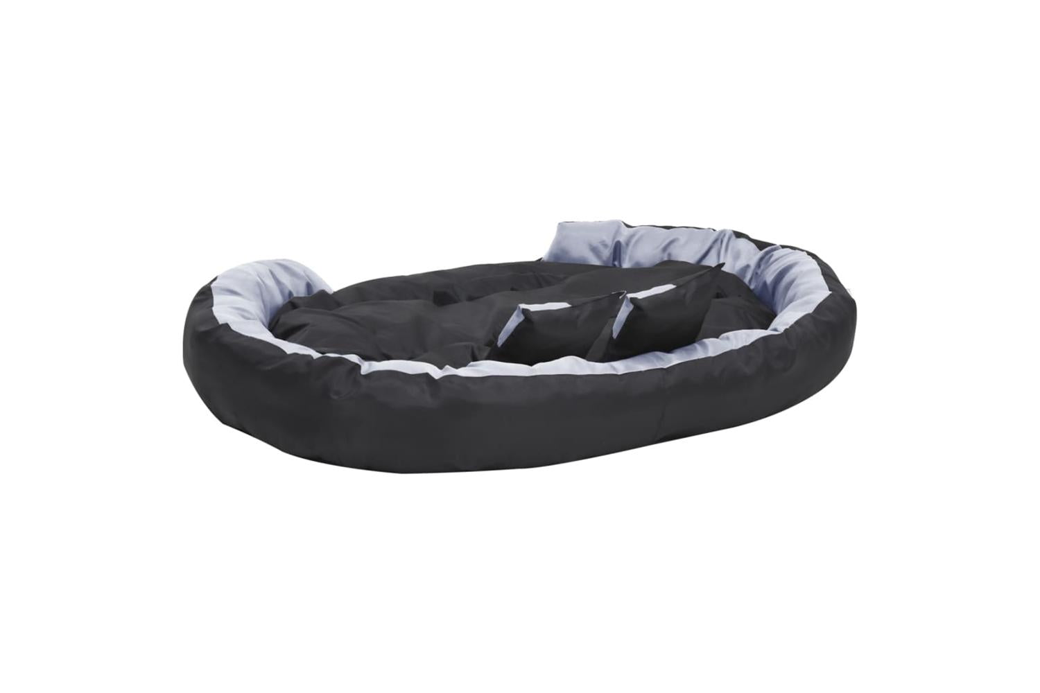 Reversible Washable Dog Cushion Grey And Black 150x120x25 Cm-5
