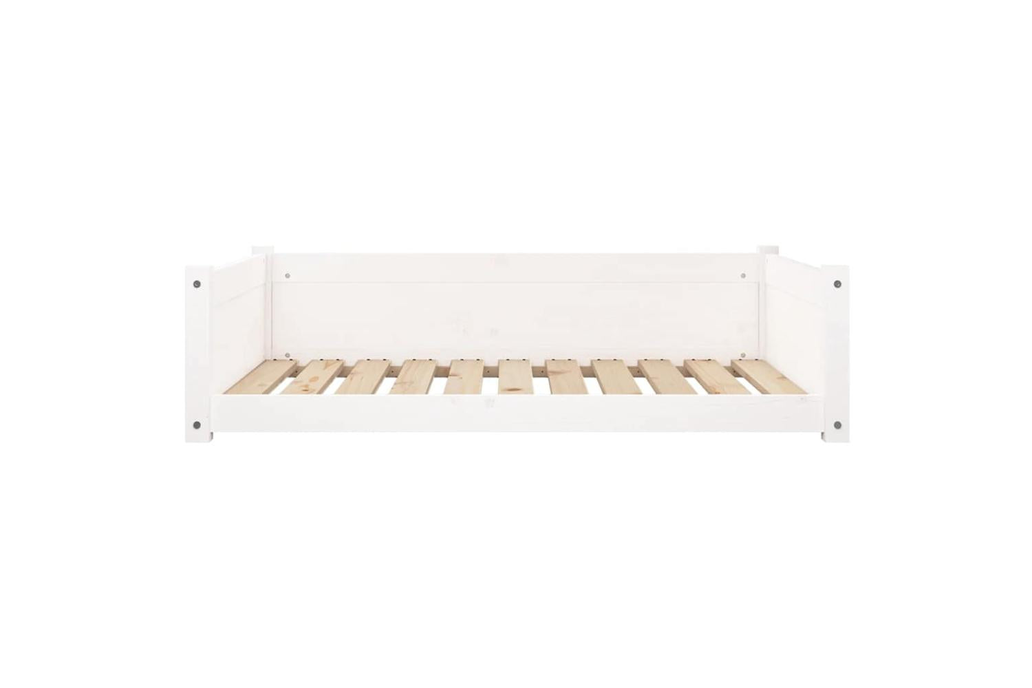 Dog Bed White 955x655x28 Cm Solid Pine Wood-5