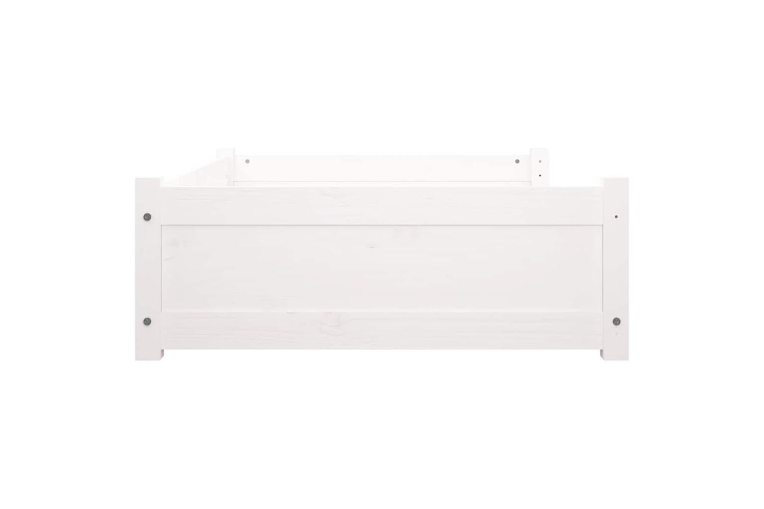 Dog Bed White 955x655x28 Cm Solid Pine Wood-6