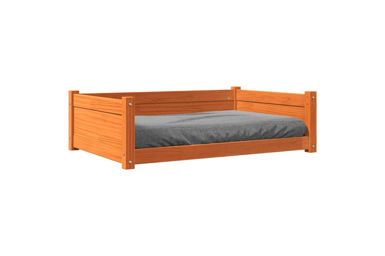 Dog Bed Wax Brown 955x655x28 Cm Solid Wood Pine-4