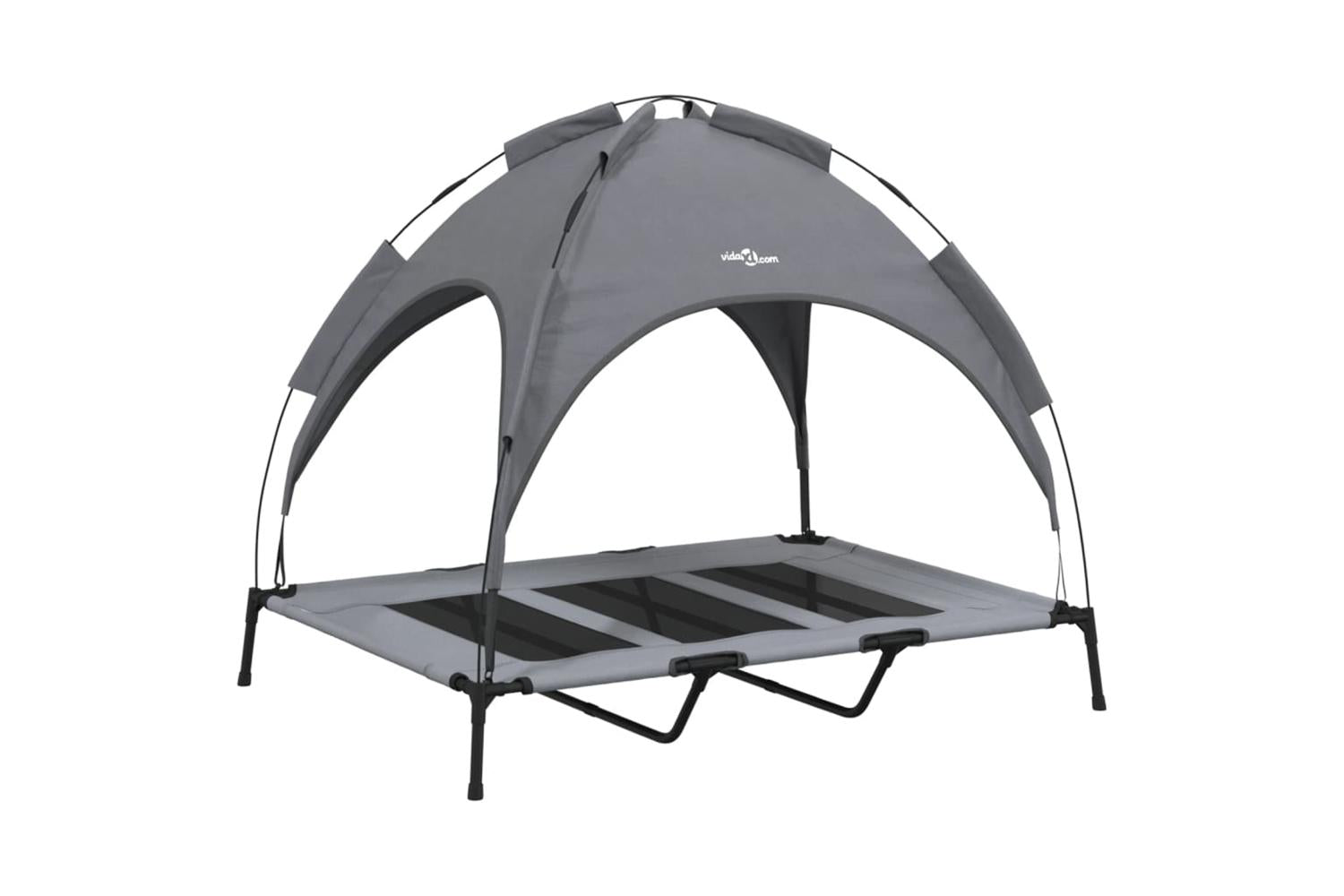 Dog Bed With Canopy Anthracite Oxford Fabric And Steel-2