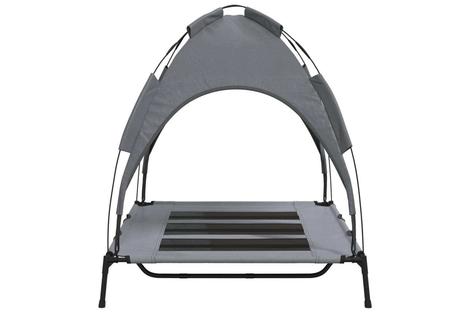 Dog Bed With Canopy Anthracite Oxford Fabric And Steel-5
