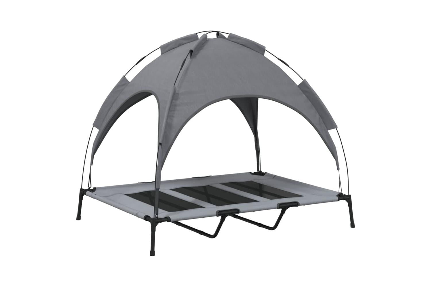 Dog Bed With Canopy Anthracite Oxford Fabric And Steel-6