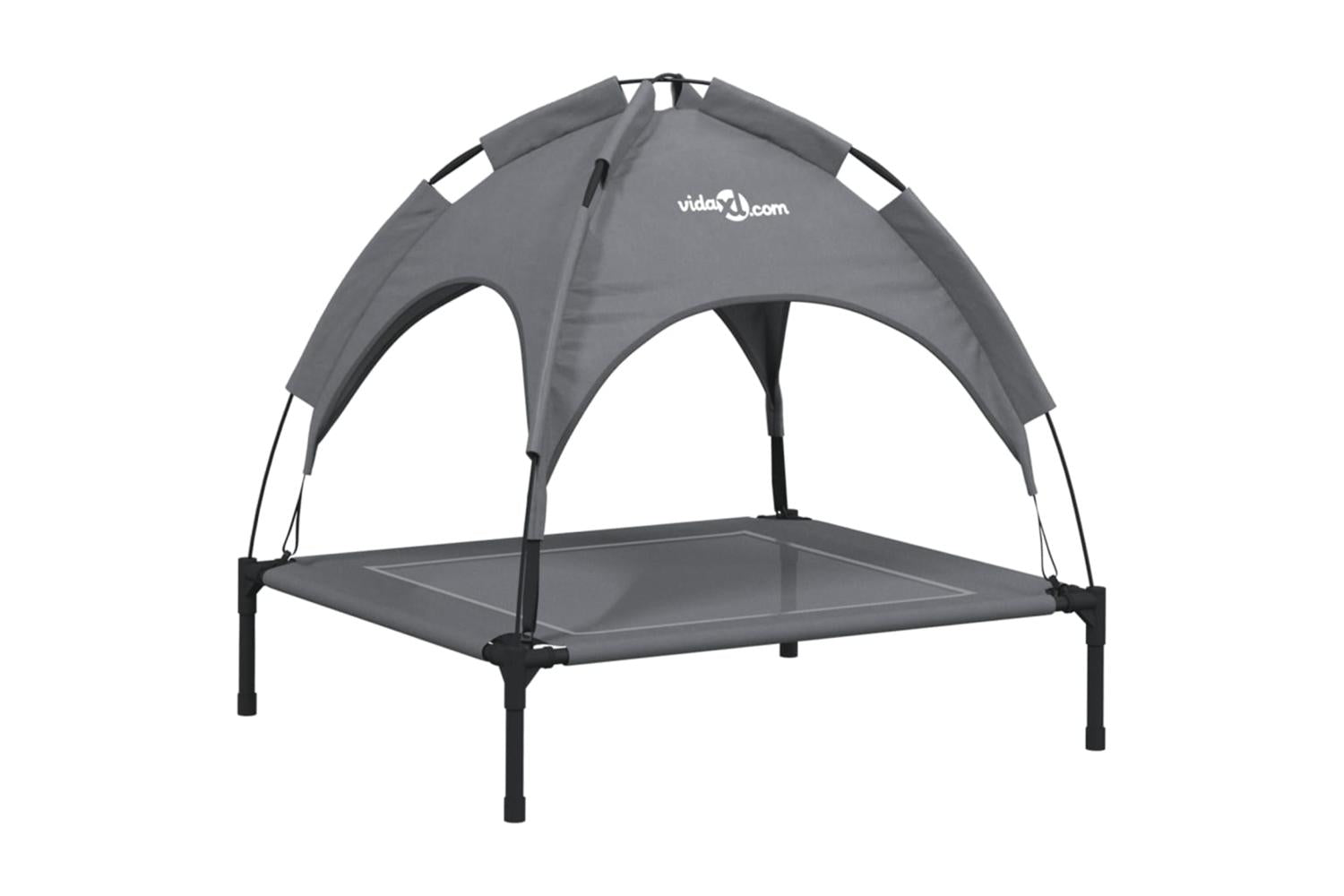 Dog Bed With Canopy Anthracite Oxford Fabric And Steel-2