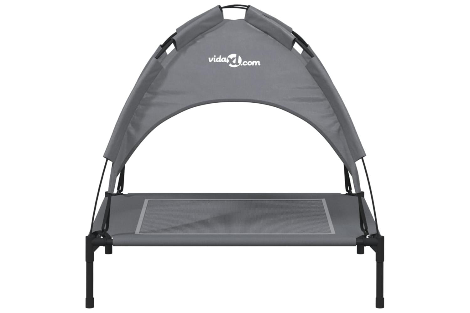 Dog Bed With Canopy Anthracite Oxford Fabric And Steel-4
