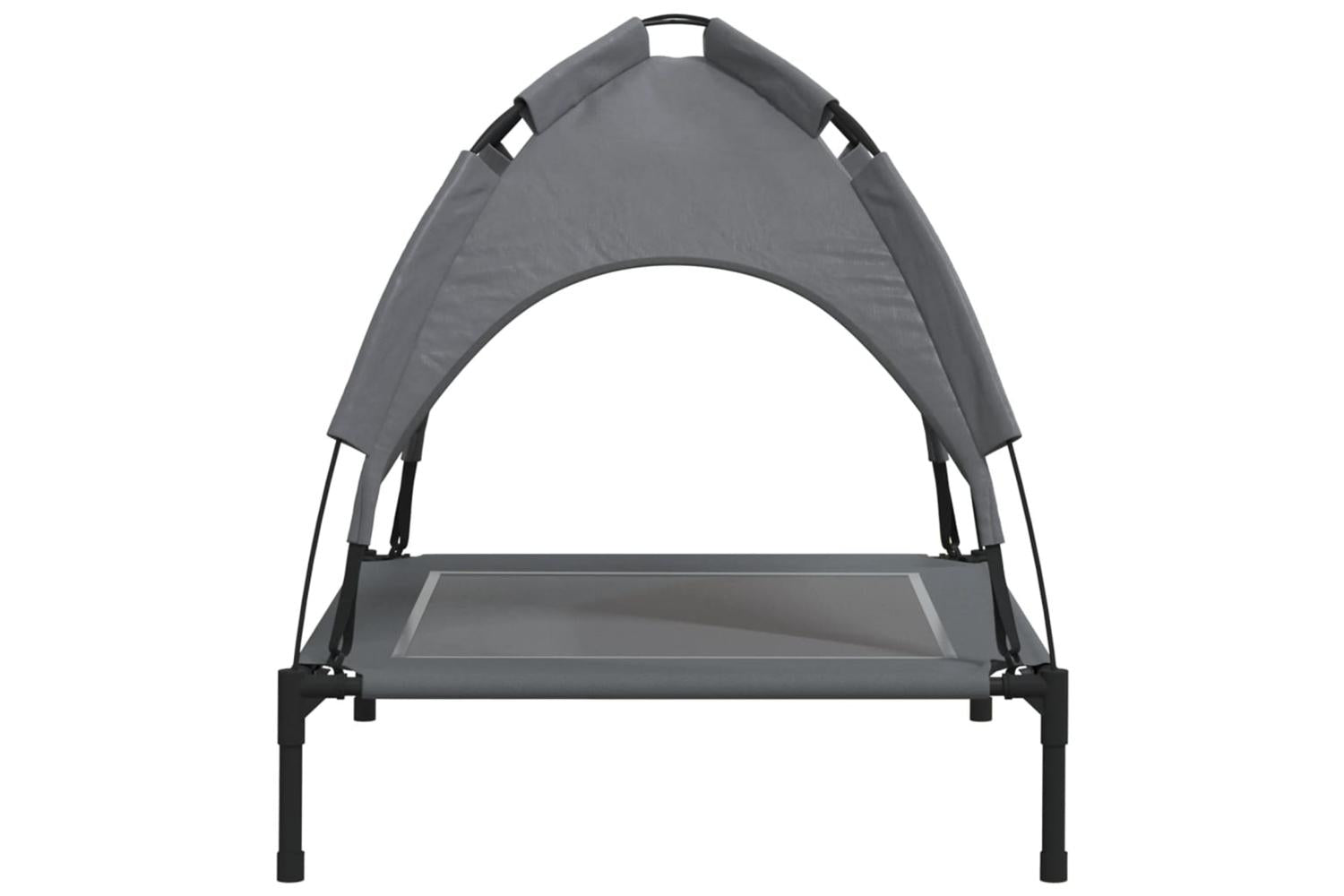 Dog Bed With Canopy Anthracite Oxford Fabric And Steel-5