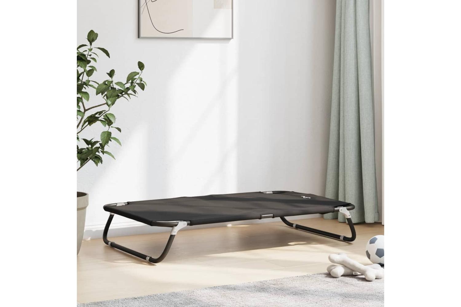 Dog Bed Foldable Anthracite Oxford Fabric And Steel-3